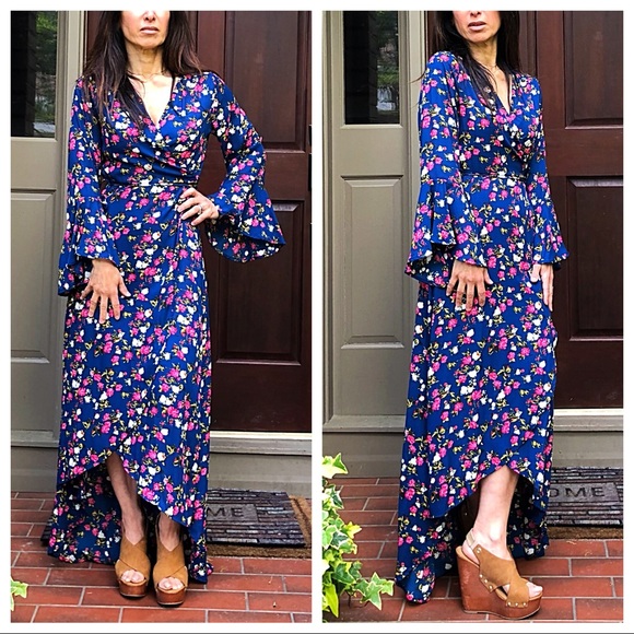 ♦️LAST ONE ♦️Boho gorgeous floral H/L wrap dress - Picture 7 of 8